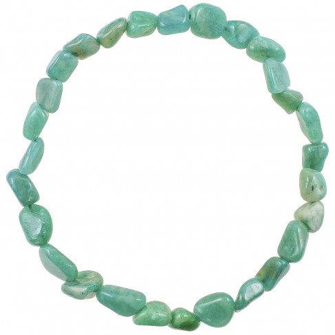 Bracelet en amazonite de Russie - Perles pierres roulées mini