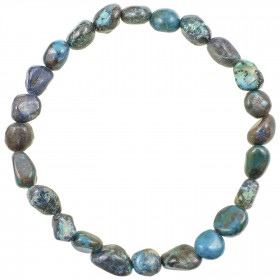Bracelet en chrysocole - Perles pierres roulées mini