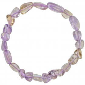 Bracelet en amétrine - Perles pierres roulées mini