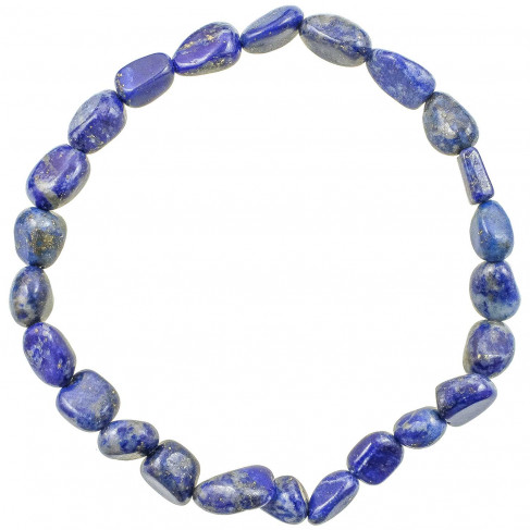 Bracelet en lapis lazuli - Perles pierres roulées mini