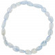 Bracelet en aigue-marine - Perles pierres roulées mini