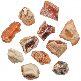 Pierres brutes opale de feu - 2 à 3 cm - Lot de 2