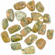 Pierres roulées rhyolite verte - 2.5 à 3.5 cm - Lot de 2