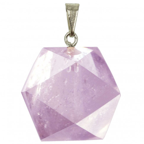Pendentif icosaèdre en améthyste