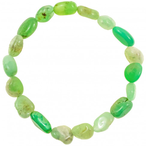 Bracelet en chrysoprase - Perles pierres roulées