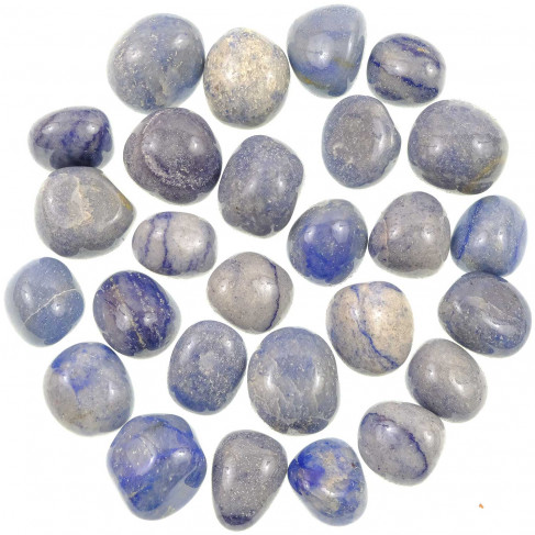 Pierres roulées aventurine bleue - 1.5 à 2.5 cm - Lot de 3