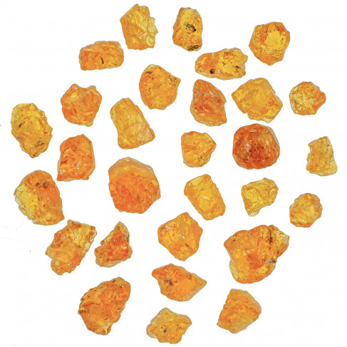 Pierres brutes grenat mandarin - 5 à 8 mm - Lot de 5
