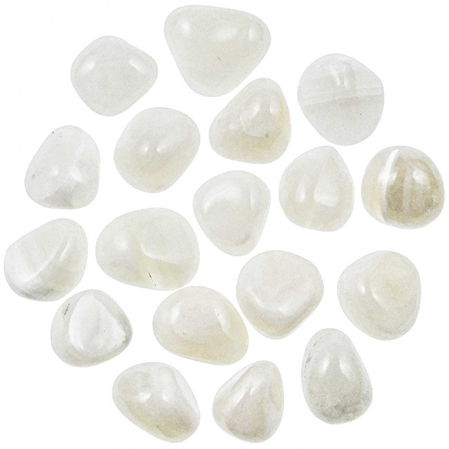 Pierres roulées agate blanche ou agate de paix - 2 à 3 cm - Lot de 2