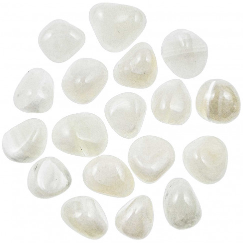 Pierres roulées agate blanche ou agate de paix - 2 à 3 cm - Lot de 2