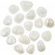 Pierres roulées agate blanche ou agate de paix - 2 à 3 cm - Lot de 2