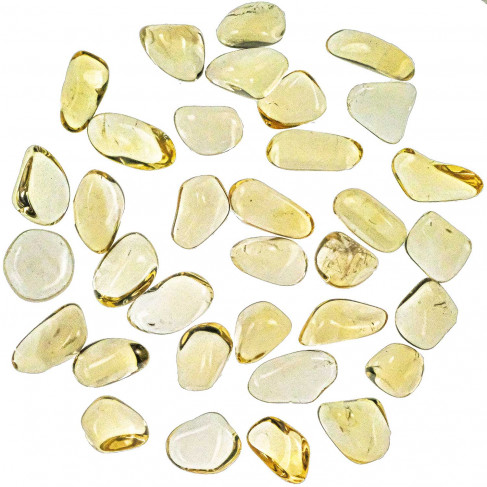 Pierres roulées citrine naturelle - Qualité extra - 1 à 2 cm - Lot de 3