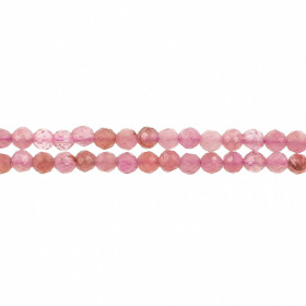 Collier en tourmaline rose - Perles facettées ultra mini