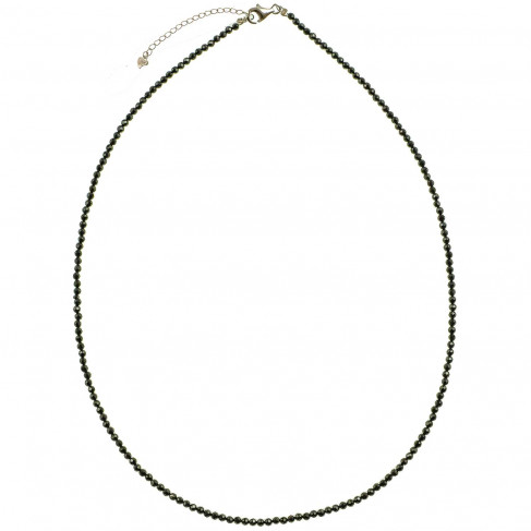 Collier en spinelle noir - Perles facettées ultra mini