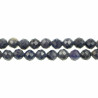 Collier en saphir bleu - Perles facettées ultra mini