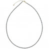 Collier en saphir bleu - Perles facettées ultra mini