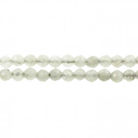 Collier en pierre de lune blanche - Perles facettées ultra mini