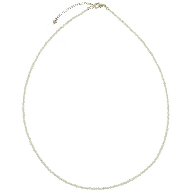 Collier en pierre de lune blanche - Perles facettées ultra mini