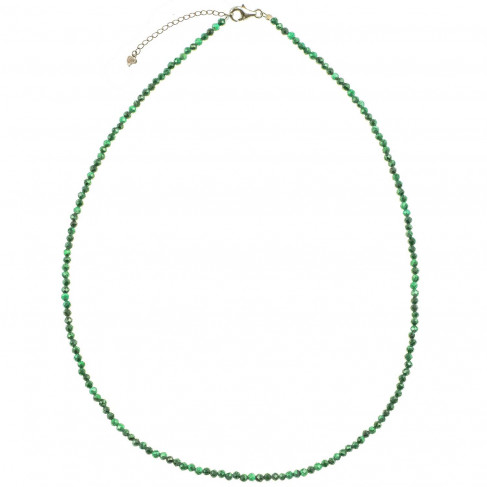 Collier en malachite - Perles facettées ultra mini