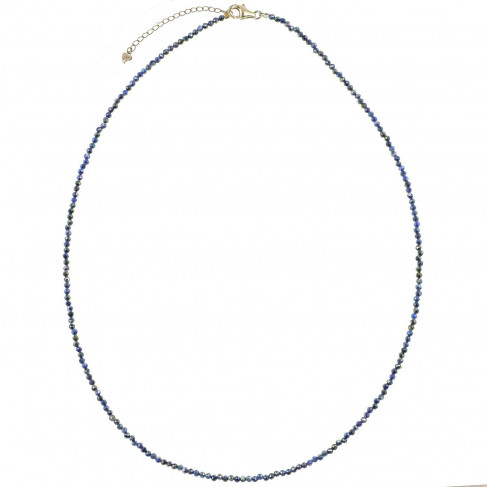 Collier en lapis lazuli - Perles facettées ultra mini