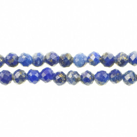 Collier en lapis lazuli - Perles facettées ultra mini