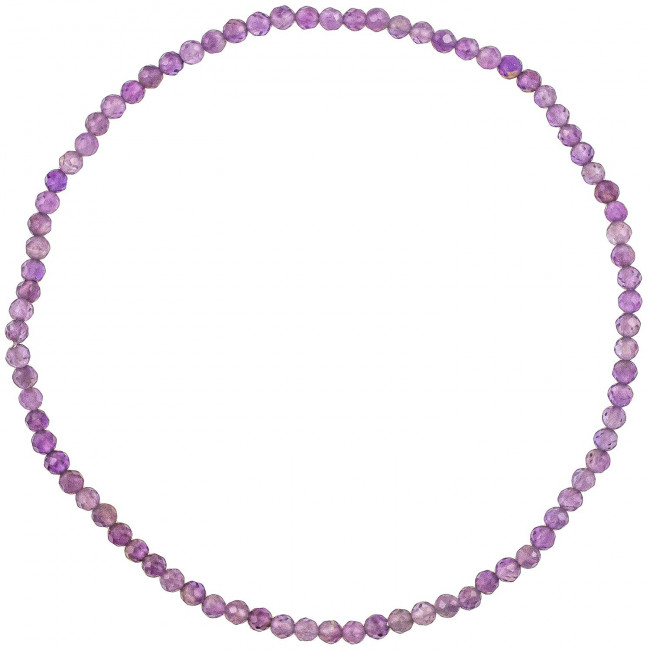 Bracelet en améthyste - Perles facetées ultra mini