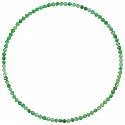 Bracelet en aventurine - Perles facetées ultra mini