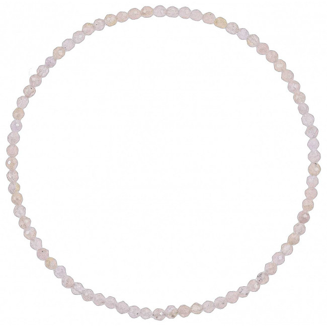Bracelet en quartz rose - Perles facetées ultra mini