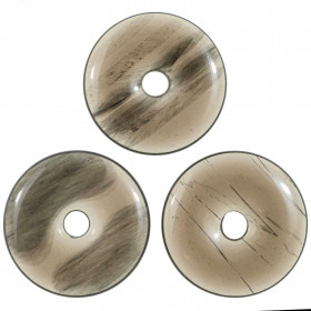 Donut Pi Chinois en obsidienne translucide pour pendentif