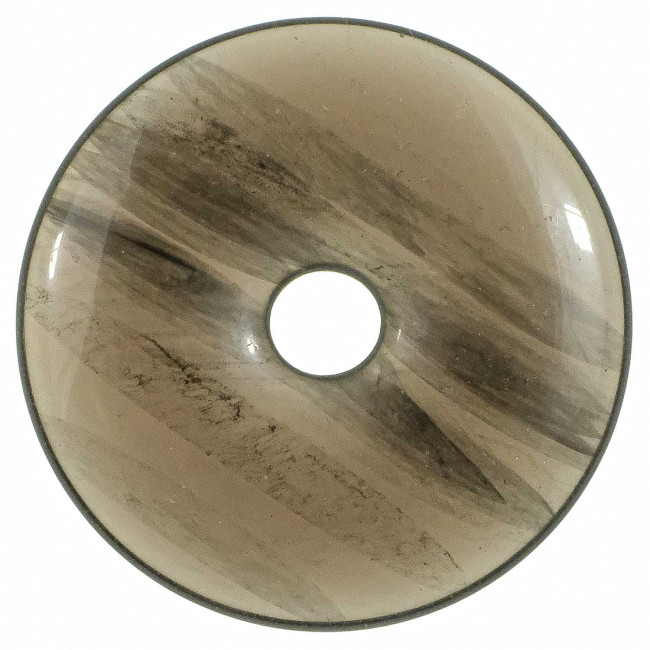 Donut Pi Chinois en obsidienne translucide pour pendentif