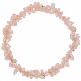Bracelet en quartz rose - perles baroques