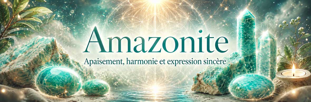Amazonite naturelle bleu vert utilisée en lithothérapie et pratiques ésotériques