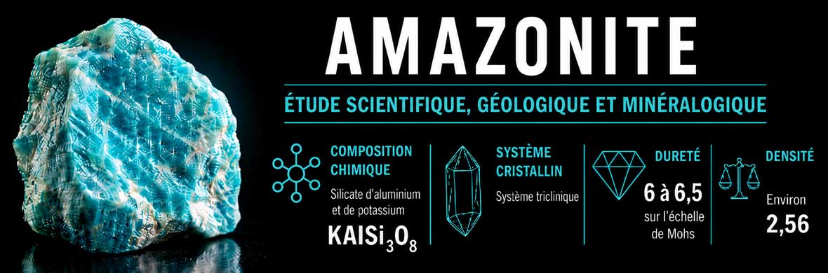 Amazonite bleue verte montrant l’aspect typique d’un feldspath potassique microclinique
