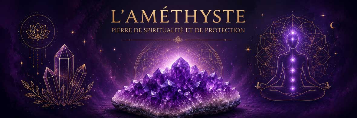 Améthyste naturelle violette aux reflets cristallins