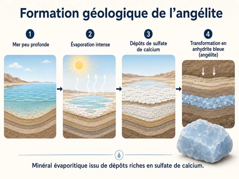 Formation géologique de l’angélite