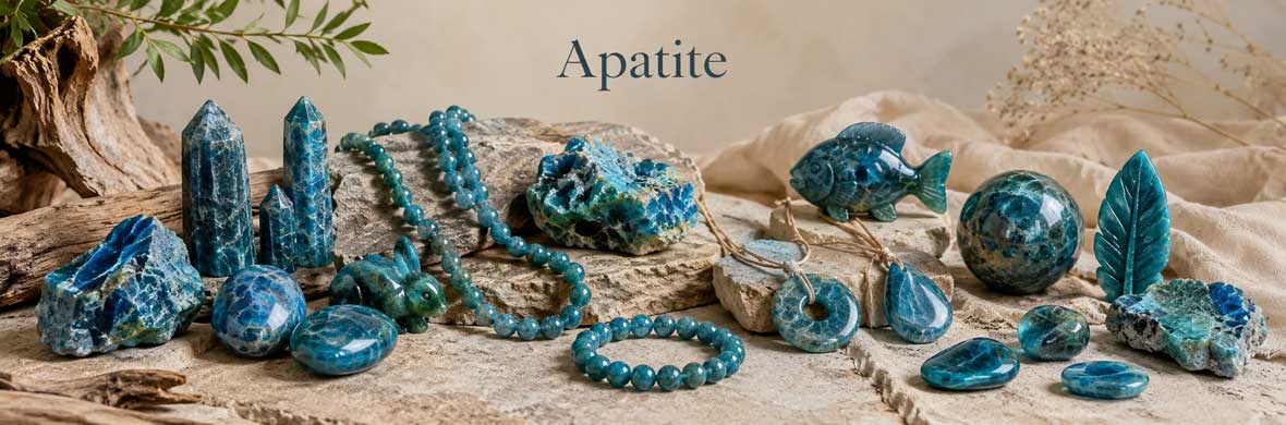 Apatite naturelle aux nuances bleues, vertes et dorées