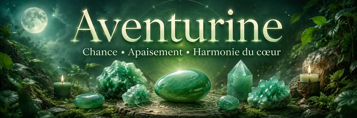 Aventurine verte utilisée en lithothérapie et pratiques ésotériques