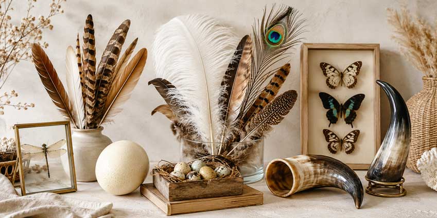 Plumes et décoration animale