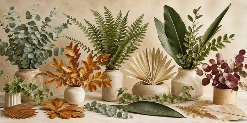 Feuilles et feuillages décoratifs
