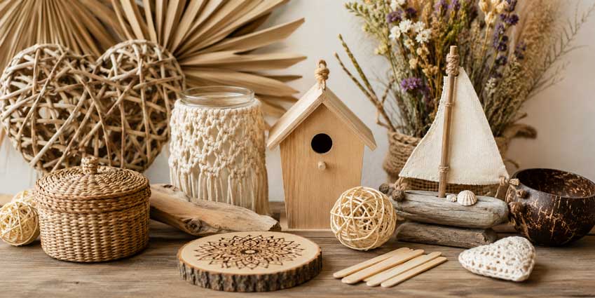 Objets en matières naturelles
