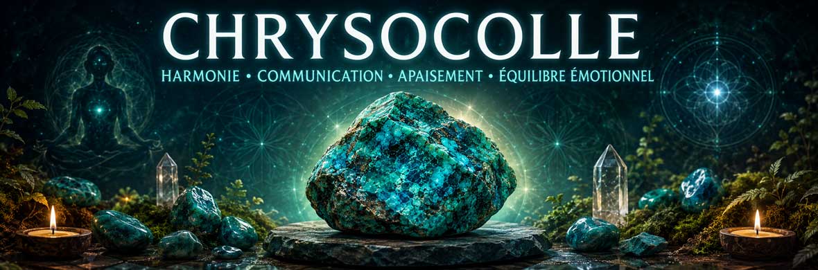 chrysocolle naturelle bleue et verte utilisée en lithothérapie et pratiques spirituelles