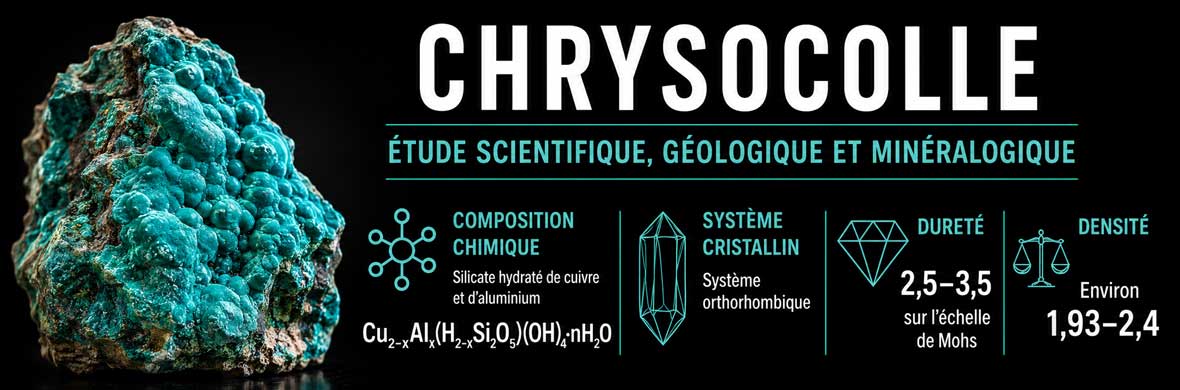 chrysocolle naturelle présentant des nuances bleues et vertes dans une matrice minérale