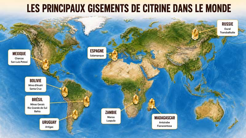 gisements de citrine