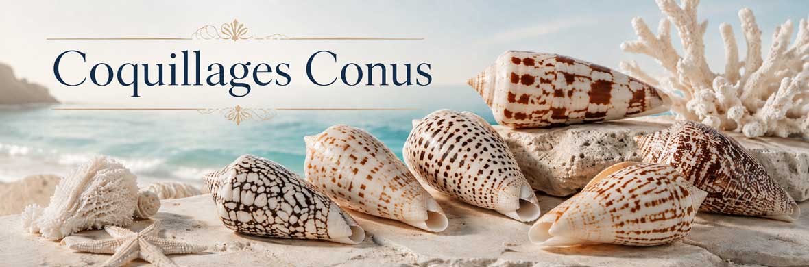 Coquillage Conus à la forme conique caractéristique