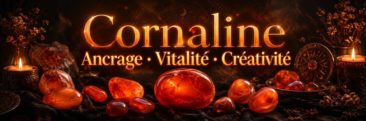 Cornaline naturelle utilisée en lithothérapie et pratiques symboliques