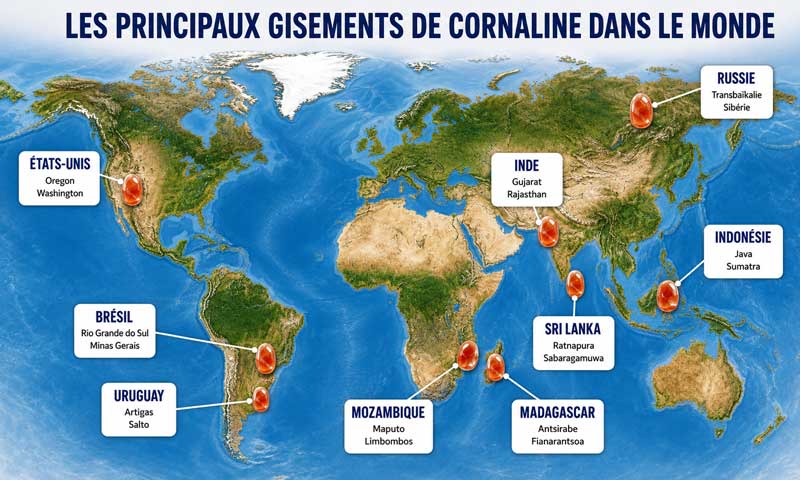 gisements de cornaline
