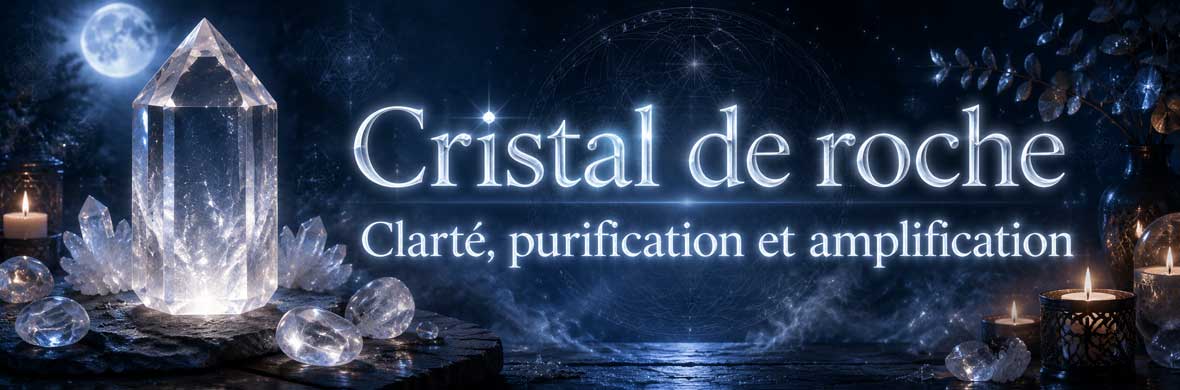 cristal de roche utilisé en lithothérapie et pratiques spirituelles