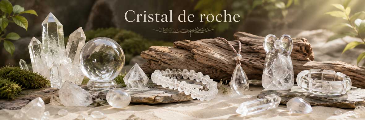 cristal de roche naturel transparent et lumineux