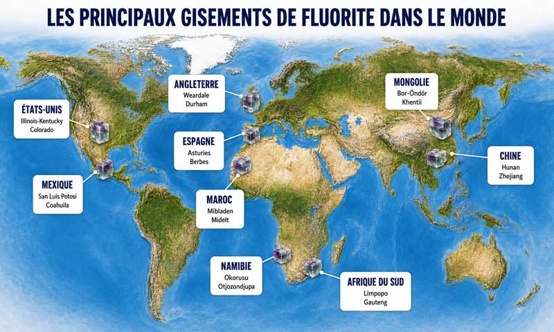 gisements de fluorite