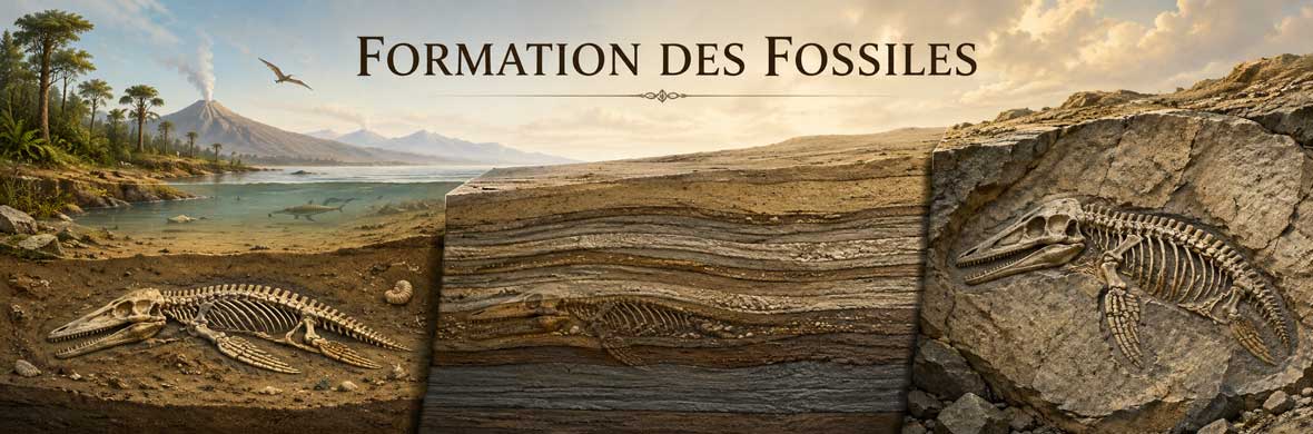formation et fossilisation des fossiles dans les roches sédimentaires