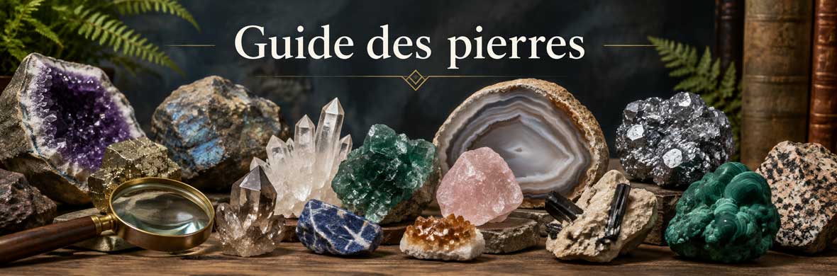 Sélection de pierres naturelles de différentes couleurs